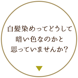 白髪を含めた全体の髪色を明るくしたいと思っていませんか？